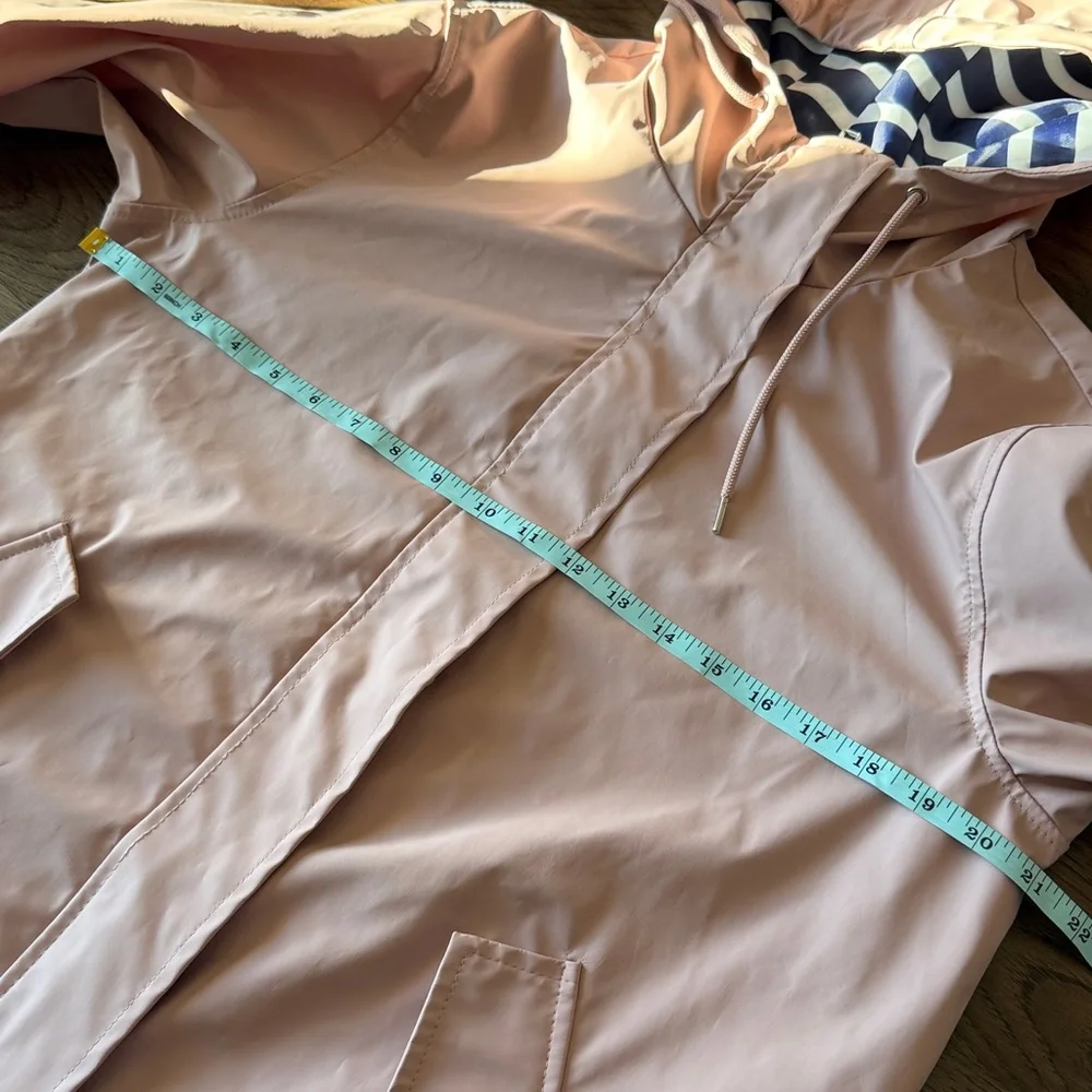 Jade & Ivory Women's Large Light Pink Full Zip Rain Jacket